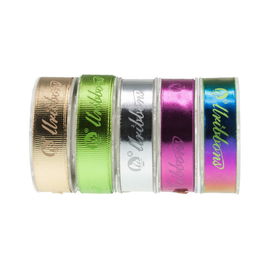 Polyester In Grosgrain Ribbon Phiên bản đầy đủ Lá cầu vồng vàng cho bao bì hoa