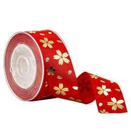 Red Ribbon Ribbon in hoa màu vàng cho hộp quà tặng Bao bì