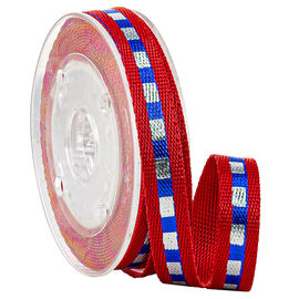 Băng hẹp màu đỏ Polyester 10MM In băng vải
