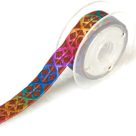 Rainbow Rainbow Stretchy đầy màu sắc cho tóc buộc, quà tặng quấn ruy băng đàn hồi phẳng