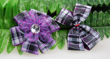Cung cấp tùy chỉnh in băng grosgrain Tartan / Lưới Ribbon cho trang phục / quà tặng