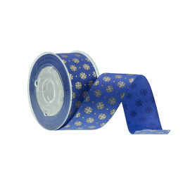 Trang trí long lanh băng grosgrain, hộp mỹ phẩm Bao bì ruy băng màu xanh