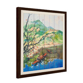 Trang trí nội thất Ribbon vẽ kích thước 54 X 43,5cm với khung gỗ chống rách