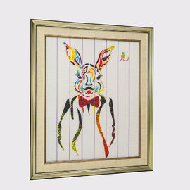 67,5 X 57cm Ruy băng mười hai con vật Sơn thỏ Chất liệu vải Canvas