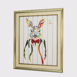 67,5 X 57cm Ruy băng mười hai con vật Sơn thỏ Chất liệu vải Canvas