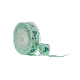 Flat Green In thun Ribbon Sea In động vật cho tóc Tie Chiều dài 16mm