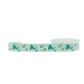 Flat Green In thun Ribbon Sea In động vật cho tóc Tie Chiều dài 16mm