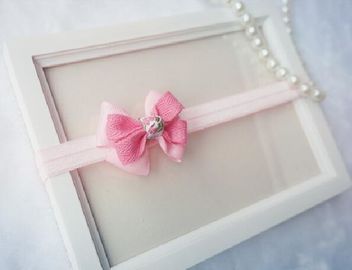 Ties tóc nhỏ đồng bằng với nơ, băng đô đàn hồi mỏng đầy màu sắc