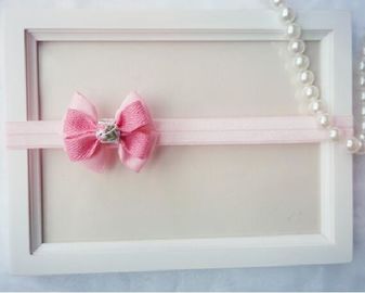 Ties tóc nhỏ đồng bằng với nơ, băng đô đàn hồi mỏng đầy màu sắc