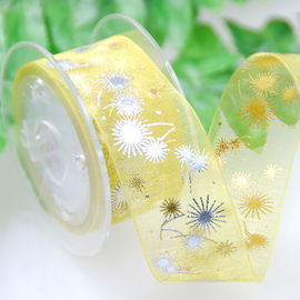Polyester Ribbon in Sheer Ribbon bằng giấy bạc Parfums Bao bì Chiều rộng 19mm