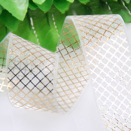 Ruy băng hai mặt trơn 25 mm, ruy băng trắng Organza cho bao bì đẹp