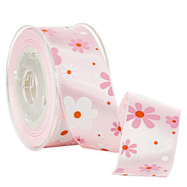 Quà tặng ngày lễ Gói 2 màu mực màn hình 25 mm Hoa Satin Ribbon