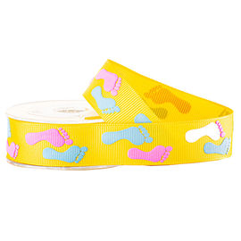 In 2 màu Puff Ribbon Ribbon màu vàng cho quà tặng trẻ em Gói