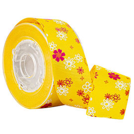 Bánh vàng Hộp bọc hoa in băng grosgrain