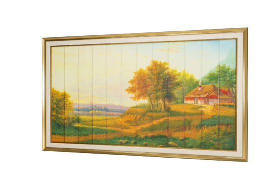 Tranh phong cảnh ruy băng phong cách Trung Quốc cho nhà